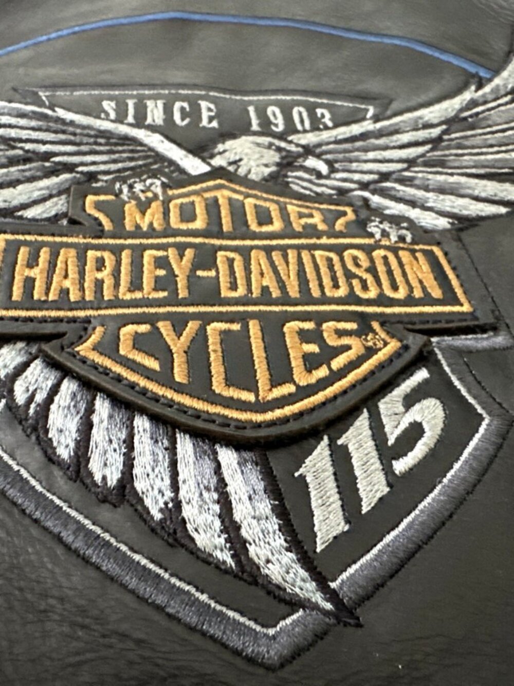 Harley-Davidson 115th Anniversary Black Leather Jacket Womens Large Motorcycle - Picture 5 of 15